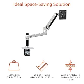 Amazon basics （ErgotronのOEM） Amazon Basics - Supporto per monitor singolo con staffa a